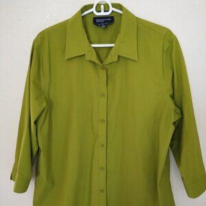 Jones New York:  Rich Green Button Down Shirt